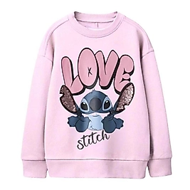 Açık Pembe Love Stitch Sweatshirt