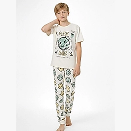 Smile Baskılı Pijama Takımı