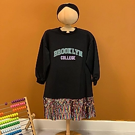 Brooklyn College Baskılı Pul Detaylı Sweat Elbise