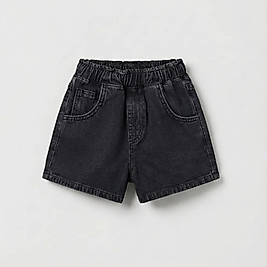 La'ciel Paris Unisex Balloon Denim Şort Siyah