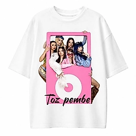 Manifest Toz Pembe Çerçeveli T-Shirt