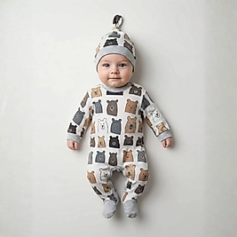 Teddy Bear Tulum (Gri) Yenidoğan